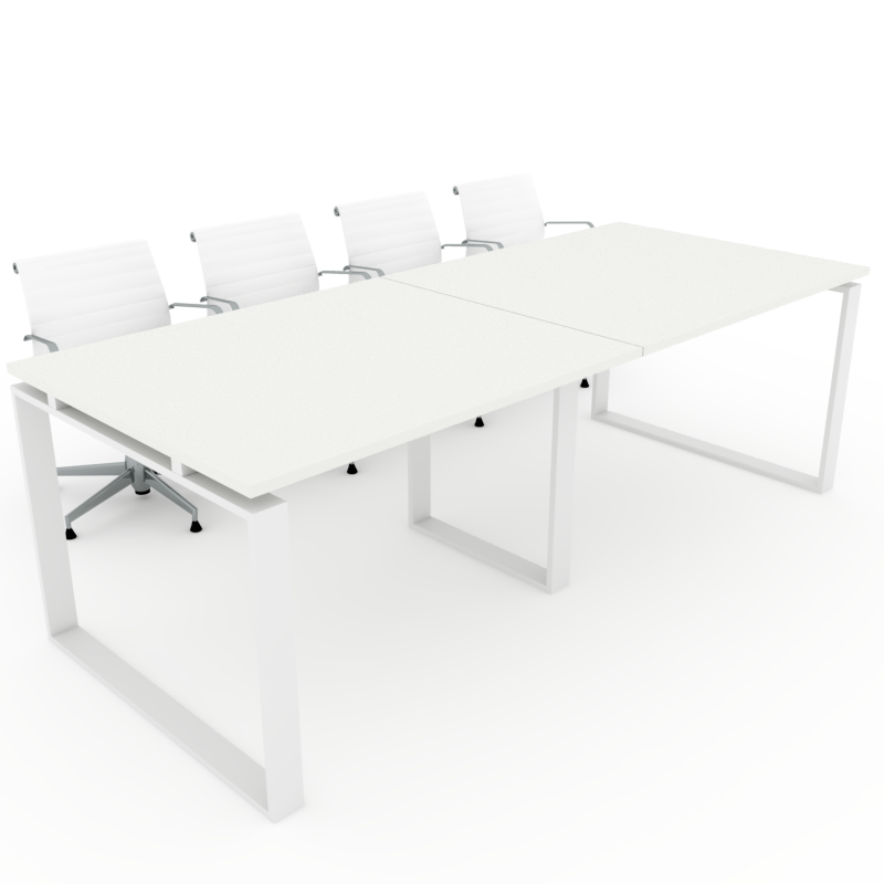 Mesa 240x100 BLANCO, estructura cerrada