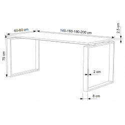 Mesa AZABACHE, estructura cerrada