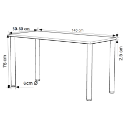 Mesa BLANCO, de formación